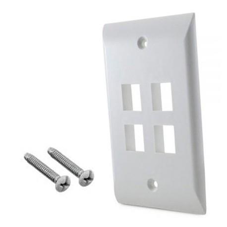 FACEPLATE 4 PUERTOS RJ45