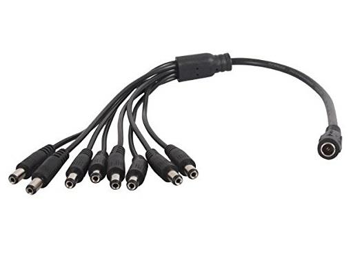 1 to 8ch power cable splitter