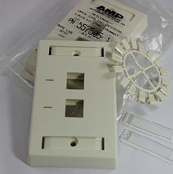 AMP FACEPLATE 2 PORTS MF.