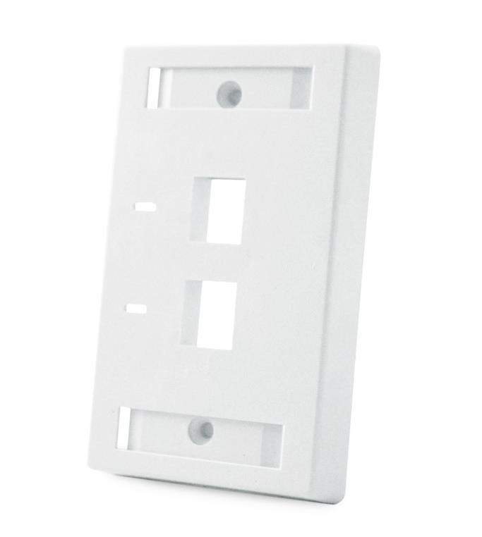 AMP FACEPLATE 2 PORTS BL.