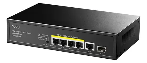 CUDY 5-Port Gigabit PoE+ Switch with 1 SFP Port 120W