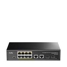 CUDY 8-Port Gigabit PoE+ Switch with 2 Gigabit Uplink ports and 2 Gigabit SFP slot 120W