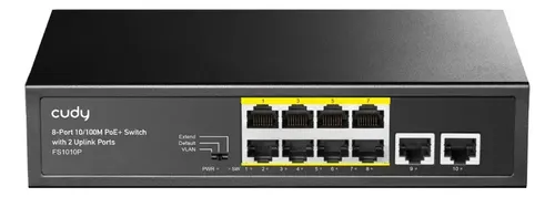 CUDY 8-Port 10/100M PoE+ Switch with 2 Uplink Ports 120W