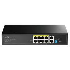 CUDY 8-Port Gigabit PoE+ Switch with 2 Gigabit Uplink Ports 120W