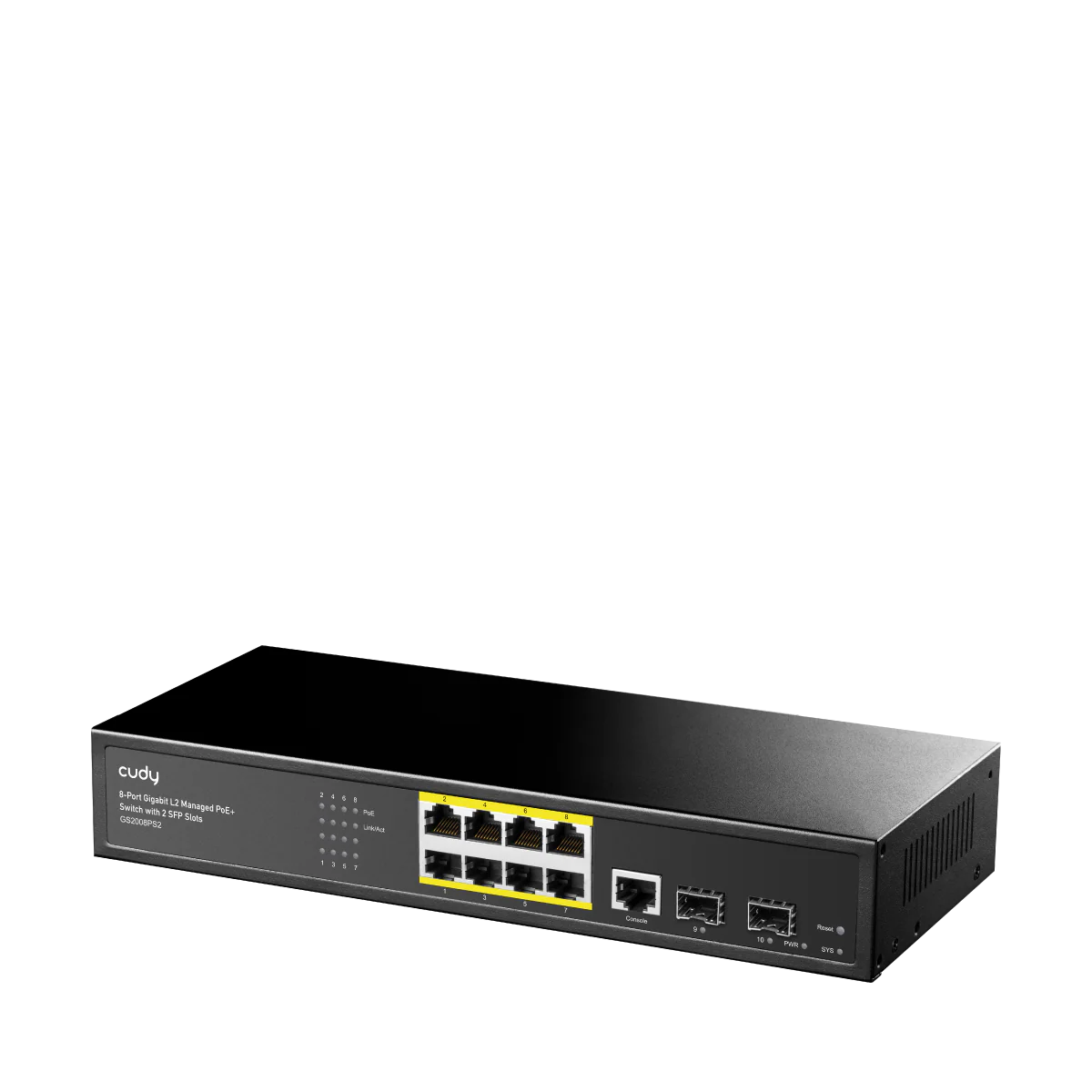CUDY 8-Port Layer 2 Managed Gigabit PoE+ Switch with 2 Gigabit SFP Slots, 120W