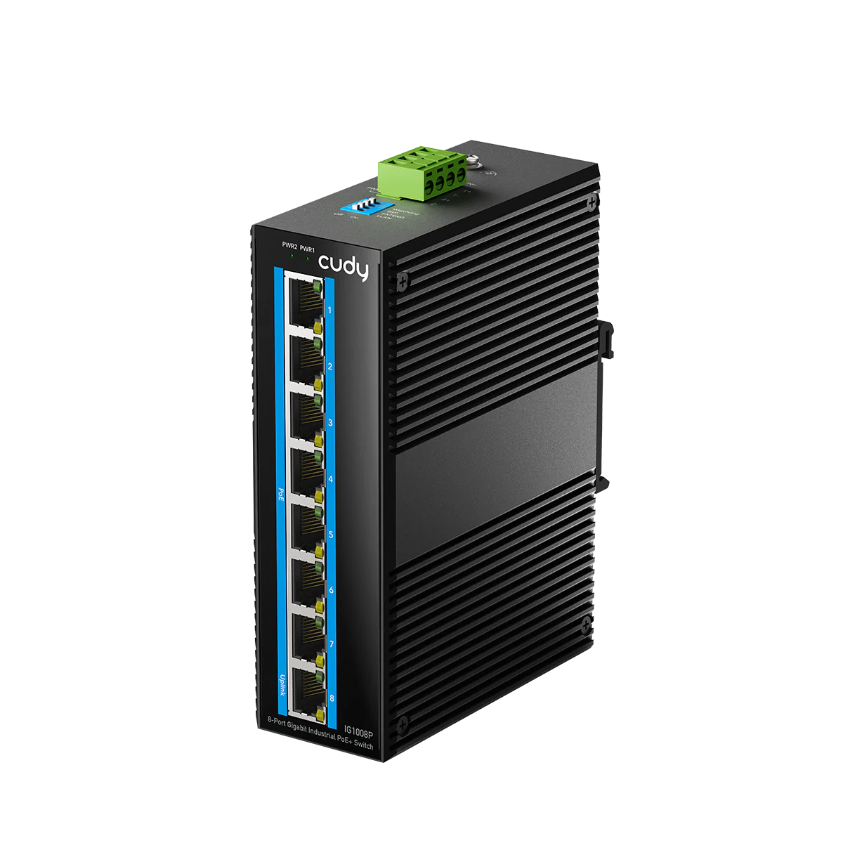 CUDY 8-Port Gigabit Industrial PoE+ Switch