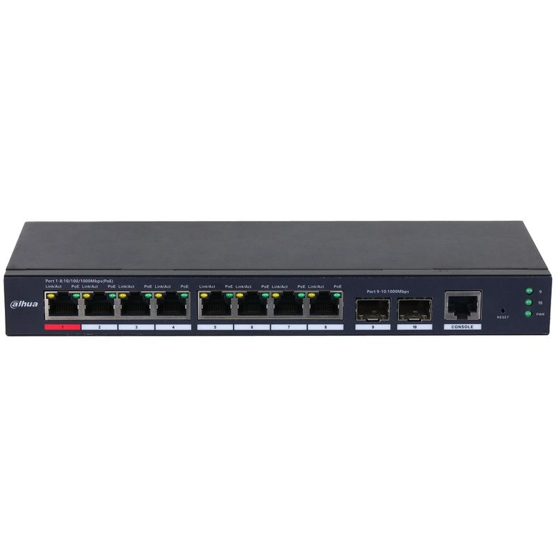 Dahua switch Giga 8p Poe + 2sfp